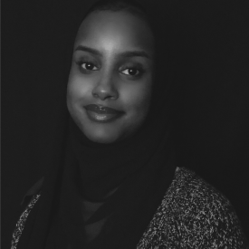 Headshot of SAW Video's Communications Assistant, Maryam Sayid.